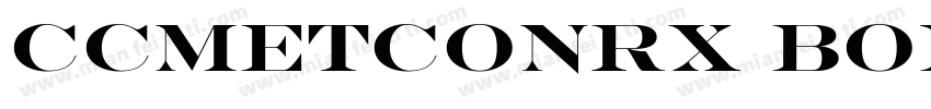 CCMetconRx Bold字体转换
